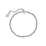 Βραχιόλι ροζάριο Jewelies, με λαμπραντορίτη από μαύρο επιπλατινωμένο ασήμι 925°.