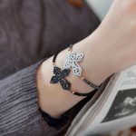 Βραχιόλι Jewelies, σχέδιο σταυρός με πέτρες ζιργκόν και ημιπολύτιμες πετρες όνυχα από ροζ επιχρυσωμένο ασήμι 925°. - Image 2