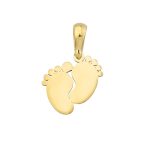 Μενταγιόν Jewelies, σχέδιο πατούσες από χρυσό 9 καρατίων.