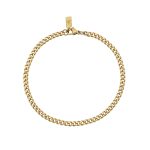 Αλυσίδα βραχιόλι Jewelies, unisex gourmet chain από ανοξείδωτο ατσάλι Gold ip.