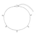 Βραχιόλι ποδιού Jewelies, σχέδιο με κρεμαστά στοιχεία από ανοξείδωτο ατσάλι.