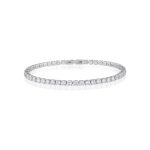 Βραχιόλι ριβιέρα Jewelies, με λευκά ζιργκον 3mm από ανοξείδωτο ατσάλι.