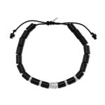 Αντρικό βραχιόλι Jewelies, J4 με όνυχα και στοιχεία από επιπλατινωμένο ασήμι 925°.