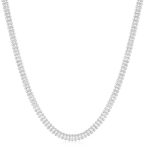 Κολιέ ριβιέρα Jewelies, με λευκά ζιργκον 5mm από ανοξείδωτο ατσάλι.