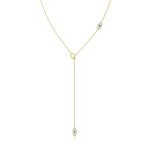 Κολιέ Jewelies, σχέδιο γραβάτα μάτι με σμάλτο από χρυσό 14 καρατίων.