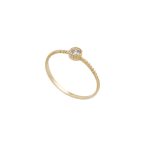Δαχτυλίδι Jewelies, μονόπετρο από χρυσό 9 καρατίων.