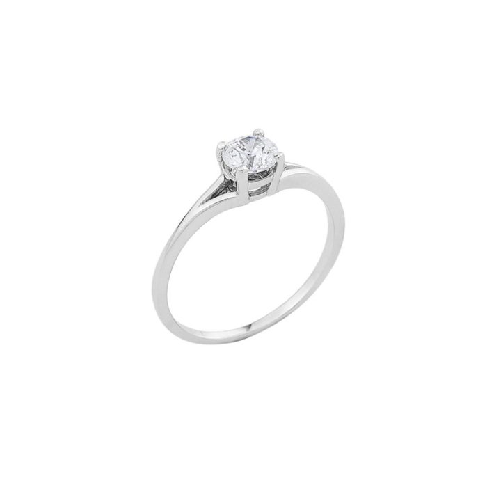 Μονόπετρο δαχτυλίδι Jewelies, από λευκόχρυσο 9 καρατίων. - Image 2