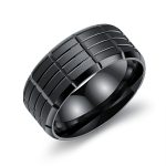 Δαχτυλίδι J4 από Stainless steel black ip.