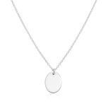 Κολιέ Jewelies, αλυσίδα σχέδιο ταυτότητα από επιπλατινωμένο ασήμι 925°.