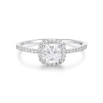 Δαχτυλίδι Jewelies, ροζέτα με λευκά ζιργκόν από επιπλατινωμένο ασήμι 925°.