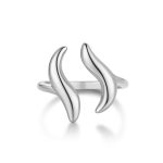 Δαχτυλίδι Jewelies, σχέδιο waves από ανοξείδωτο ατσάλι.