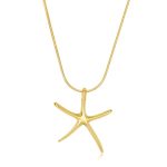 Κολιέ σχέδιο Jewelies, αστερίας με αλυσίδα από επιχρυσωμένο ανοξείδωτο ατσάλι