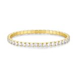 Βραχιόλι Jewelies, ριβιέρα με λευκά ζιργκον 4mm από ανοξείδωτο ατσάλι.