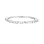 Δαχτυλίδι Jewelies, μισόβερο με ζιργκόν από επιπλατινωμένο ασήμι 925°.