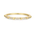 Δαχτυλίδι Jewelies, μισόβερο με ζιργκόν από επιχρυσωμένο ασήμι 925°.