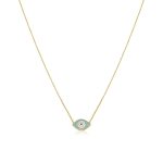 Κολιέ Jewelies, με αλυσίδα σχέδιο μάτι με σμαλτο από χρυσό 14 καρατίων.