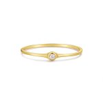 Δαχτυλίδι Jewelies, σχέδιο Octa από επιχρυσωμένο ασήμι 925°.