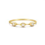 Δαχτυλίδι Jewelies, σχέδιο Octa απο επιχρυσωμένο ασήμι 925°