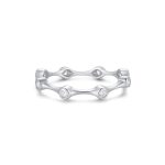 Δαχτυλίδι Jewelies, σχέδιο Octa απο επιπλατινωμένο ασήμι 925°.