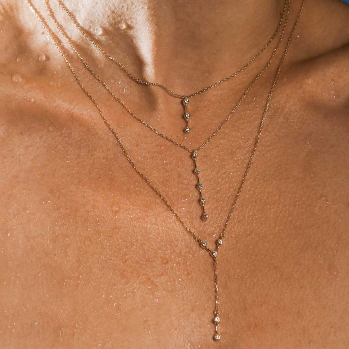 Κολιέ Jewelies, σχέδιο Octa από επιχρυσωμένο ασήμι 925°. - Image 2
