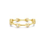Δαχτυλίδι Jewelies, σχέδιο Octa απο επιχρυσωμένο ασήμι 925°