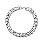 Αλυσίδα βραχιόλι Jewelies, unisex gourmet chain πλακέ φαρδιά από ανοξείδωτο ατσάλι