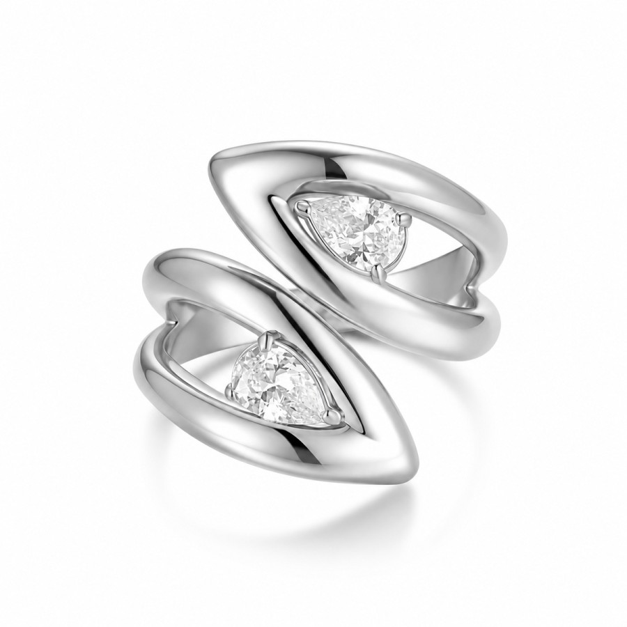 34008829-900x900 Δαχτυλίδι Jewelies, από ανοξείδωτο ατσάλι με ζιργκόν. - Image 1