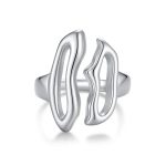 Δαχτυλίδι Jewelies, από ανοξείδωτο ατσάλι με οργανικές καμπύλες.