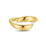 Δαχτυλίδι Jewelies, από επιχρυσωμένο ατσάλι ρυθμιζόμενο με λεπτές καμπύλες .