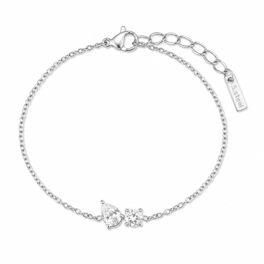 34008942-900x900 Βραχιόλι Jewelies, από ανοξείδωτο ατσάλι με ζιργκόν . - Image 1