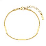 Βραχιόλι Jewelies, από επιχρυσωμένο ατσάλι με ατσάλινα στοιχεία .