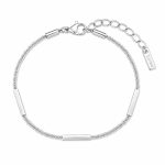Βραχιόλι Jewelies, από ανοξείδωτο ατσάλι με επιμηκή ατσάλινα στοιχεία .