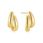 Κρίκοι Jewelies, σκουλαρίκια από επιχρυσωμένο ατσάλι