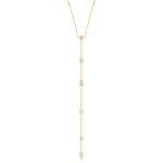 Κολιέ Jewelies, γραβάτα με έξι ζιργκόν από επιχρυσωμένο ατσάλι .