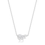 Κολιέ Jewelies, με πέντε ζιργκόν ναβέτα από ανοξείδωτο ατσάλι .