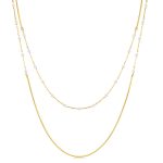 Κολιέ Jewelies, με πέρλες από επιχρυσωμένο ατσάλι.