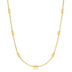 Κολιέ Jewelies, με μεταλλικά οβάλ στοιχεία από επιχρυσωμένο ατσάλι .