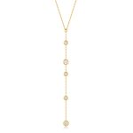 Κολιέ Jewelies, γραβάτα με ζιργκόν από επιχρυσωμένο ατσάλι