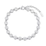 Βραχιόλι Jewelies, ριβιέρα με ζιργκόν από επιχρυσωμένο ατσάλι