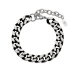 Αλυσίδα Jewelies, βραχιόλι cuban chain από ανοξείδωτο ατσάλι