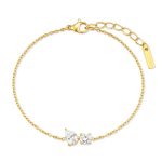 Βραχιόλι Jewelies, από επιχρυσωμένο ατσάλι με ζιργκόν .